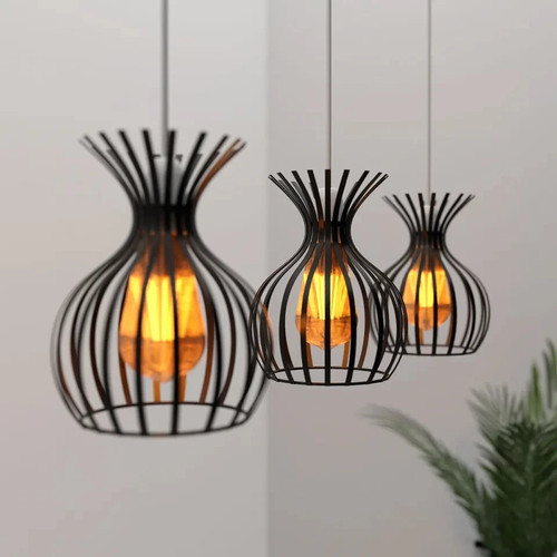 Metal Wire Cage Easy Fit Lampshade Hanging Lamp Shade Vintage Ceiling Lightshade - Picture 205 of 261