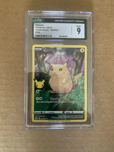 Pikachu 005/025 Celebrations Holo Illustration Rare CGC 9 Psa