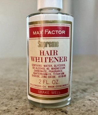 Vintage Max Factor Supreme Hair Whitener 2oz Unopened Bottle Hollywood 1950 RARE
