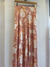 Orly Womens Floral Pleated Long Maxi Skirt Polyester EU 36-46 Pink White Orange