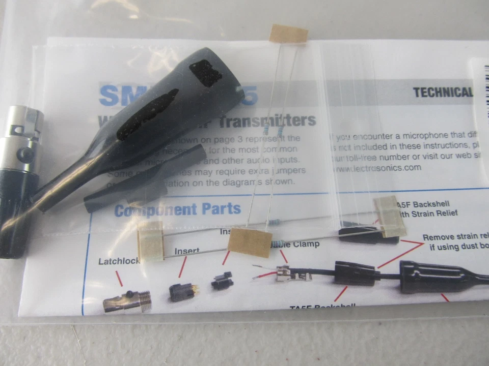 Lectrosonics TA5 Female Custom Connector Kit with 5pin Plug & Sleeve SMKITTA5 - Image 3 of 4