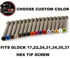 For GLOCK 17 GEN 1-3 Stainless Steel Guide Rod with Hex Tip Screw Custom Coated