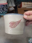 Vintage Red Wing Stoneware Small Bowl Crock Blue Rim  4" Tall  6" Farmhouse FS