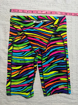 Funky Trunks Men's Jammer Swim Bottom Size 28 Multicolor Striped Drawstring
