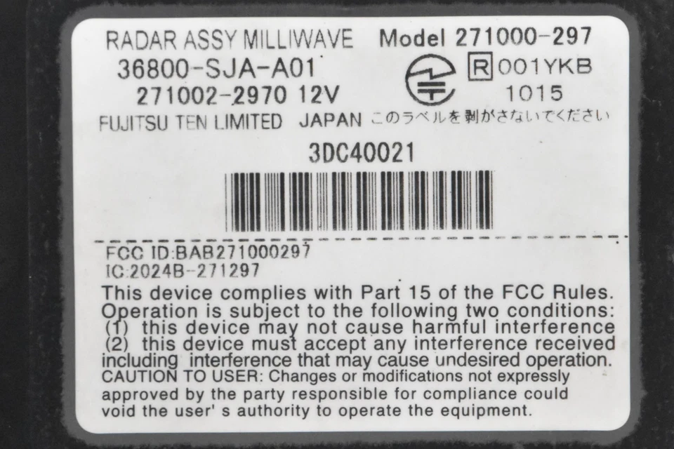 05-08 Sensor de radar de control de crucero adaptativo Acura RL 36800-SJA-A01 OEM Foto 3 de 4