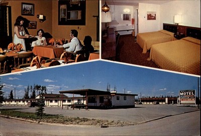 North Grove Motel High Level Alberta Canada vintage unposted postcard n403