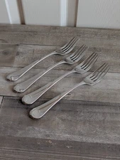 Dansk Tjorn Set of 4 Dinner Forks Korea Teardrop Handle Stainless Steel