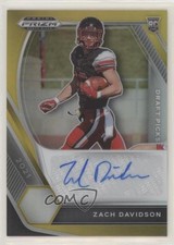 2021 Panini Prizm Draft Picks Gold 5/10 Zach Davidson #DPA-ZAD Auto 7m3
