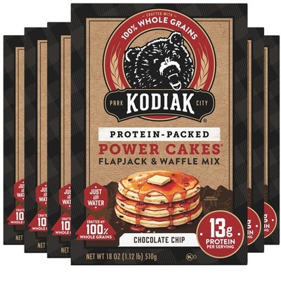 Kodiak Cakes Power Cakes, Pancake & Waffle Mix, Chocolate Chip, High Protein,...