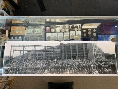 YARD LONG ILLINOIS CENTRAL PADUCAH KY SHOP ICRR SAFETY FIRST PHOTO DUP 1939 ICRR