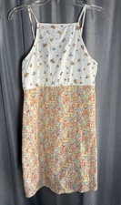 American Eagle Women's Size Medium A-Line Dress Orange Short Casual Cotton