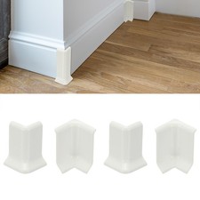 2.2 Inch 2 Inside  2 Outside Self Adhesive Baseboard Corner Blocks White 