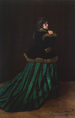 Claude Monet - Camille oder Dame im grünen Kleid Version 1 1866 A1-A4 Poster Anim