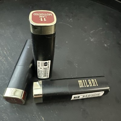 Lot of 3 Milani Bold Color MATTE  Lipstick #11 I AM MOTIVATED