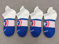 4 pairs Women's Bombas White Blue Ankle Socks size M 6-10