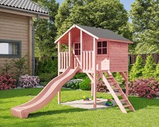 Limited Edition Kinderspielhaus Stelzenhaus 180 x 190 cm mit Rutsche