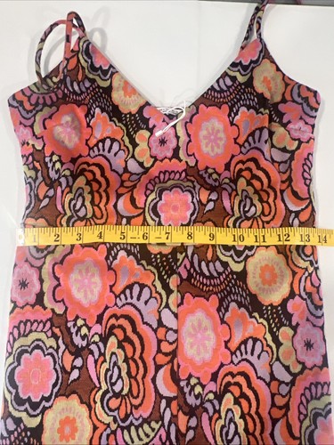 GORGEOUS Zara Floral Print Romper Shorts Retro Style Spaghetti Strap Small S NEW - Picture 6 of 8