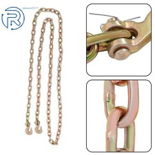 5/16" x 12' G70 Binder Chain w/ Grab Hooks Wrecker Rollback Rotator Tow Truck