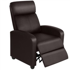 Recliner Chair Adjustable Pu Leather Sofa Living Room Armchair for Home Bedroom