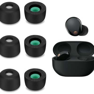 Ersatz In-Ear Kopfhörer 3 Paar kompatibel 6 Stück Memory Foam Ohrstöpsel Schw...