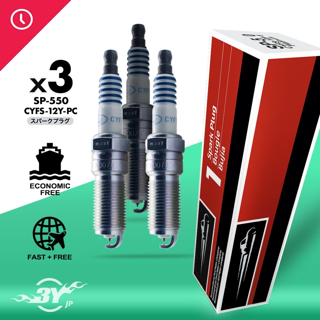 New SP-550 OME Spark Plugs Fits For Motor-craft Ford Bronco Sport 1.5L L3 21-22