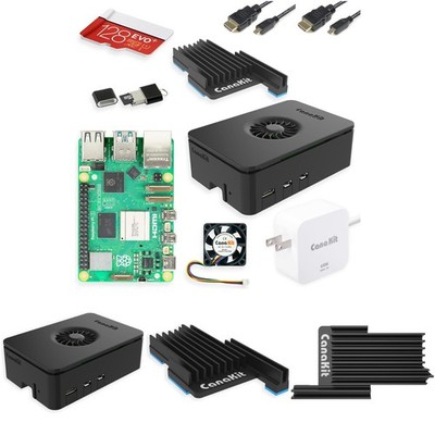 Raspberry Pi 5 Starter Kit PRO 128GB EVO+ Black Case 64-bit OS