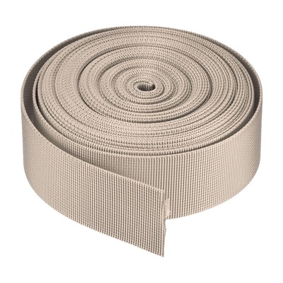 Flat Nylon Webbing Strap 1.5 Inch 10 Yards Champagne for Backpack Luggage
