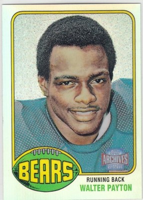 2001 Topps Archives Reserve Refractor Walter Payton 148 Rookie Reprint Bears HOF