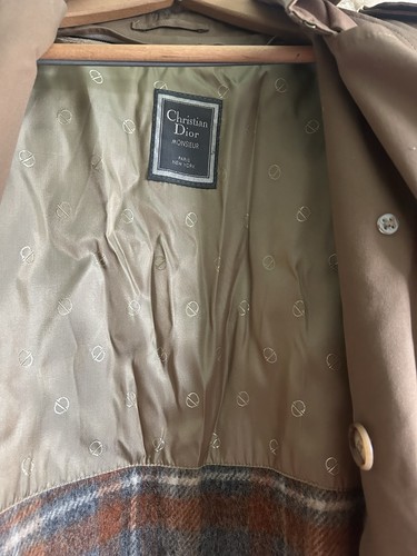 Vintage Christian Dior Monsieur Trench Coat Men’s 42R Brown - Picture 3 of 15