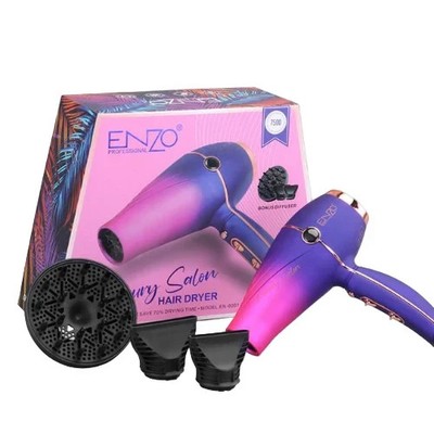 Luxury Royal Hair Dryer Set 6 Heat Settings Diffuser Curler Attachments