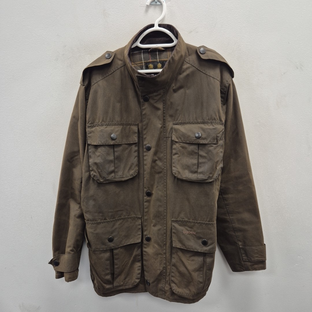 Barbour Trooper Wax Waterproof Brown Rain Country Field Jacket Coat Size  Medium