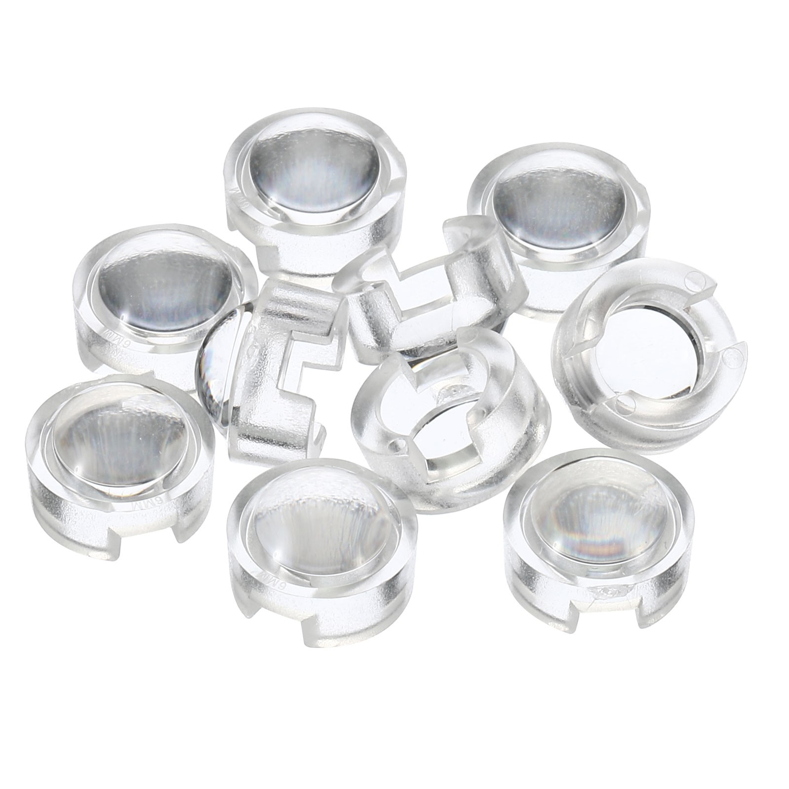 13mm LED Convex Len 10pcs 60 Degree Beam Angle Acrylic LED Optical Condenser Len