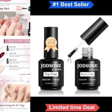 Gel Base Coat Top Coat Set 15ml No Wipe Foundation For DIY Nail Manicure Home