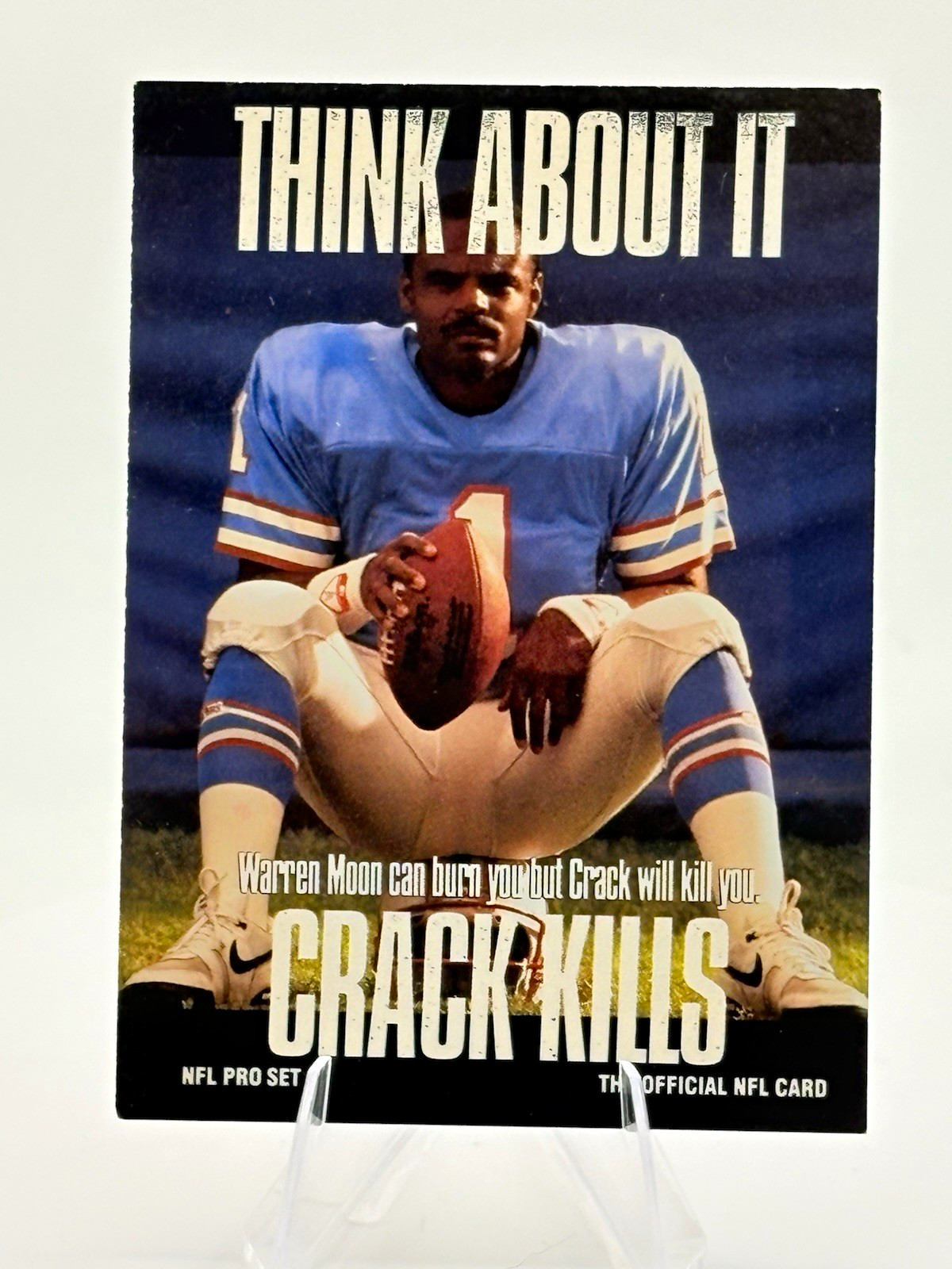 Pro Set 1991 Warren Moon Houston Oilers Think About It: Crack Kills #370