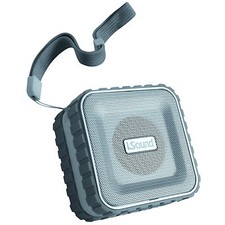 iSound DuraWaves Rugged Water-Resistant Rechargeable Bluetooth Speaker- White