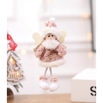 ADDOBBI PER ALBERO DI NATALE ANGELO ANGIOLETTO NATALE IN PELOUCHE DA APPENDERE