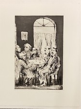 Arno Mohr - Kleines Künstlercafé - Radierung -1985