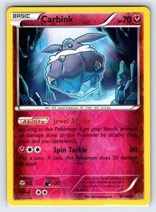 Carbink 47/108 2015 XY Roaring Skies Pokemon Card Reverse Holo Rare - Vlp