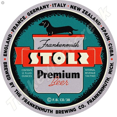 Frankenmuth Stolz Beer 18'' Round Metal Sign