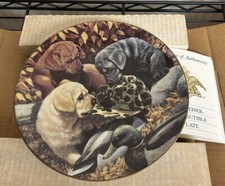 Budweiser Something's Brewing-Man's Best Friend Collector Plate with Certificate