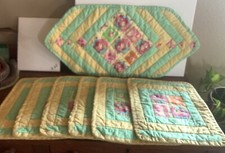 KIDS STRAWBERRY SHORTCAKE TABLE RUNNER 6 PLACEMATS - HANDMADE