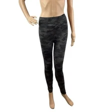 Spanx Look At Me Now Seamless Leggings Size M Gray Camo