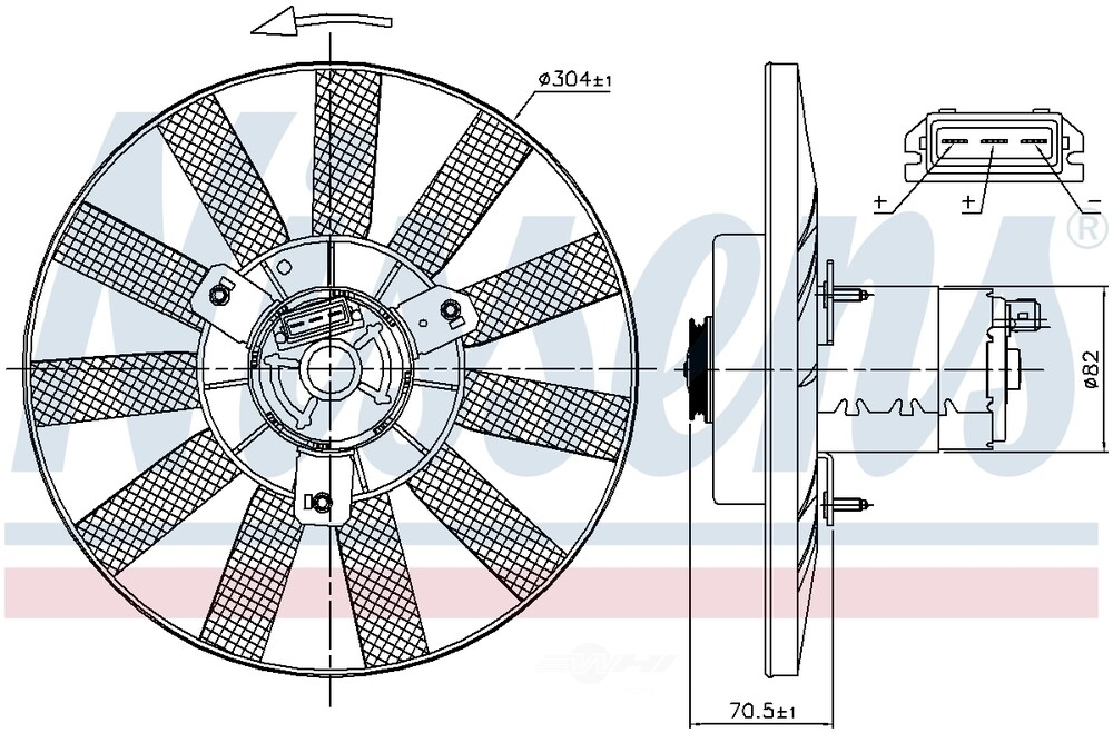 85539 R Nissens North America 85539 - A/C Condenser Fan Assembly for sale ...