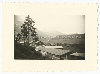 Ort Weiler vor Garmisch-Partenkirchen 1955 - Gebäude - Altes Foto 1950er