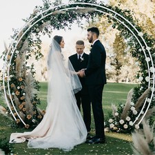 White Wedding Arch Frame Moongate 200cm Props Backdrop Decor Raised Stand Rack