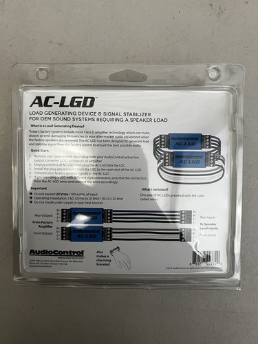 AudioControl AC-LGD 20V RMS 100W Load Generating Device Signal Stabilizer NEW - Picture 2 of 2