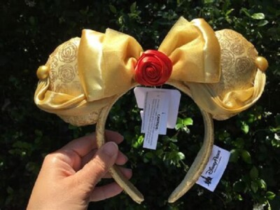 Disney Parks Beauty and the Beast Bow Mickey Minnie Mouse  display picture 2