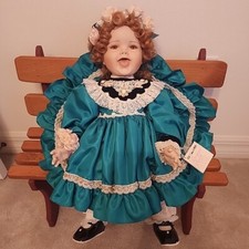 Designer Guild Vincent DeFilippo Porcelain Girl Doll "Kelly" Redhead Green Dress