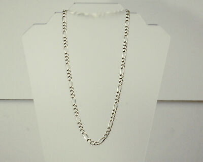 925 Sterling Silver 21 Inch Men's Figaro Chain Necklace 23.3