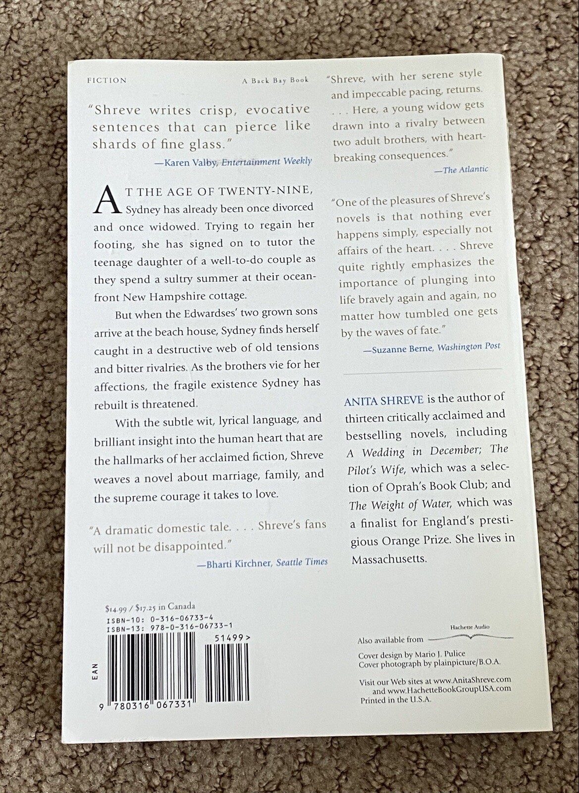 Body Surfing A Novel by Anita Shreve (2008, Perfect) for sale online